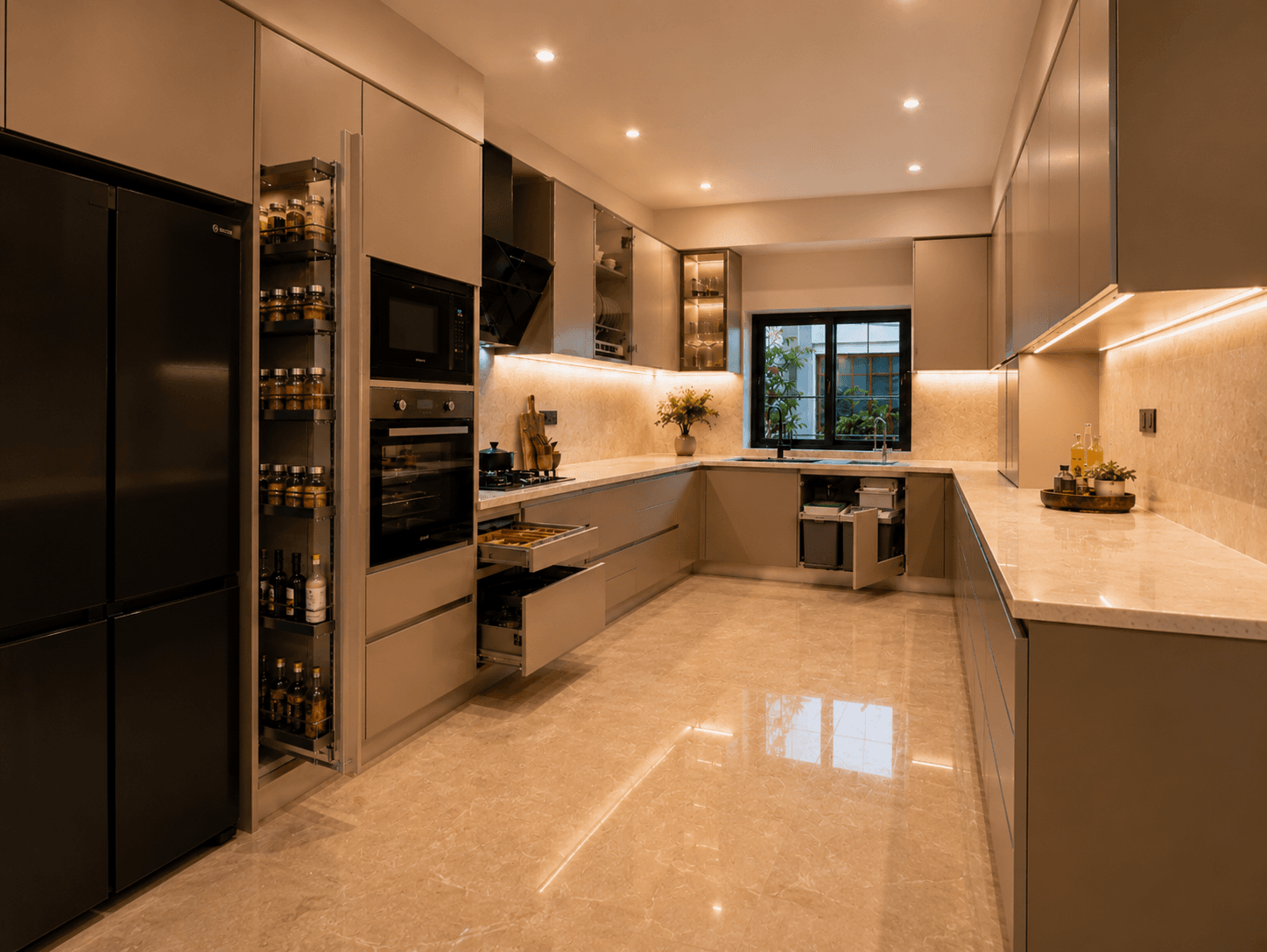 ARITSAN U-shape modular kitchen — interactive deconstruction map