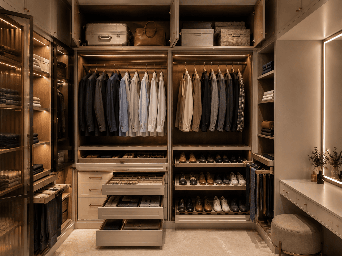 ARITSAN walk-in wardrobe — interactive deconstruction map