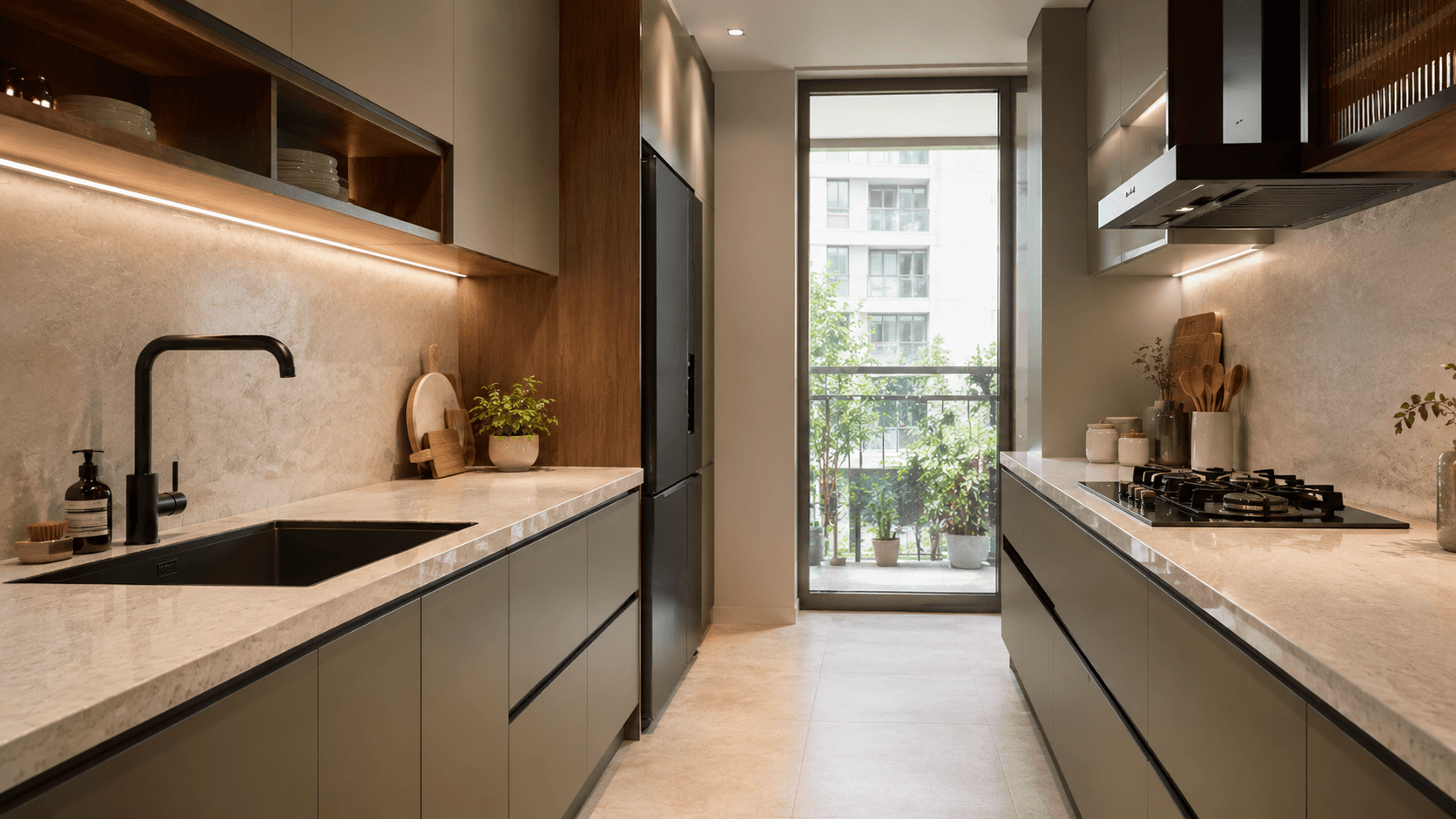 Parallel Kitchen — visual reference for layout planning