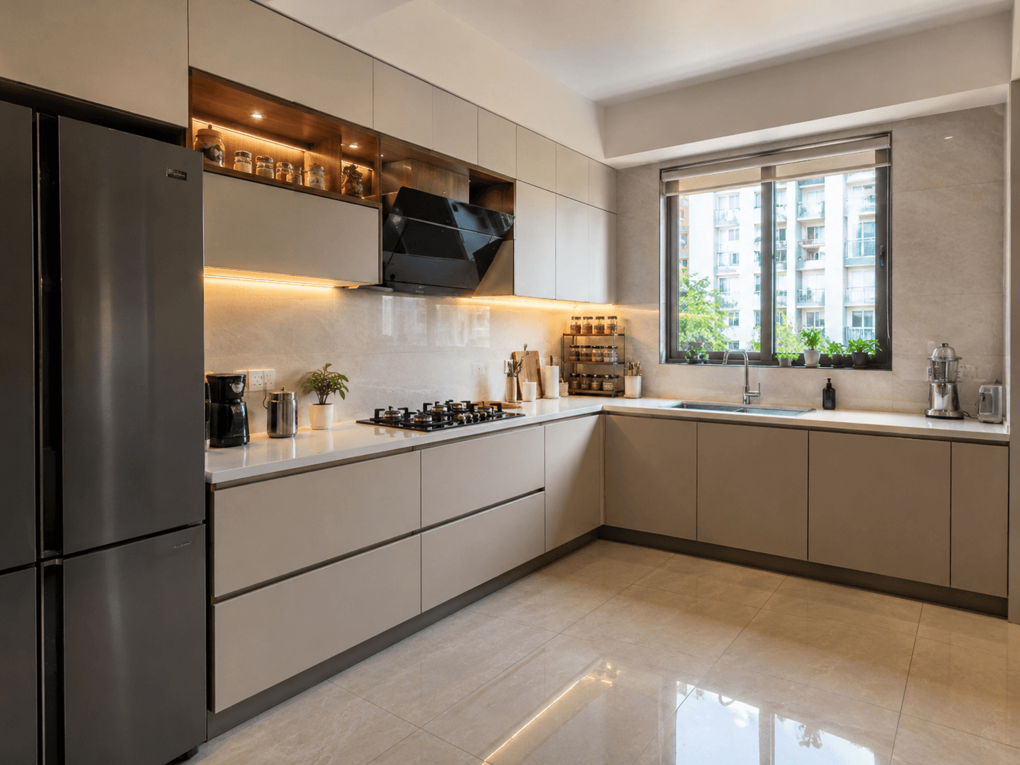 L-Shaped Kitchen — modular kitchen layout