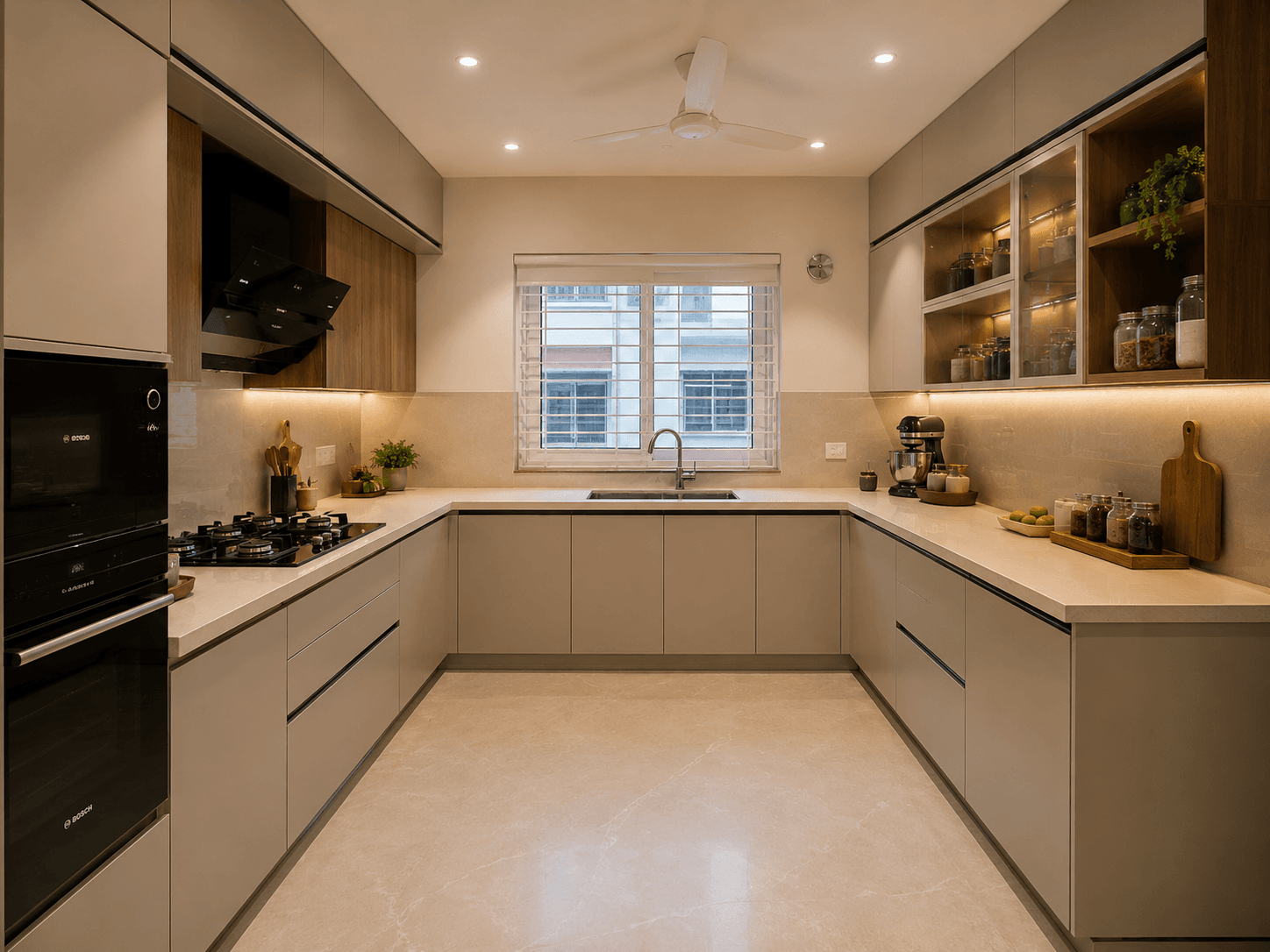 U-Shaped Kitchen — modular kitchen layout