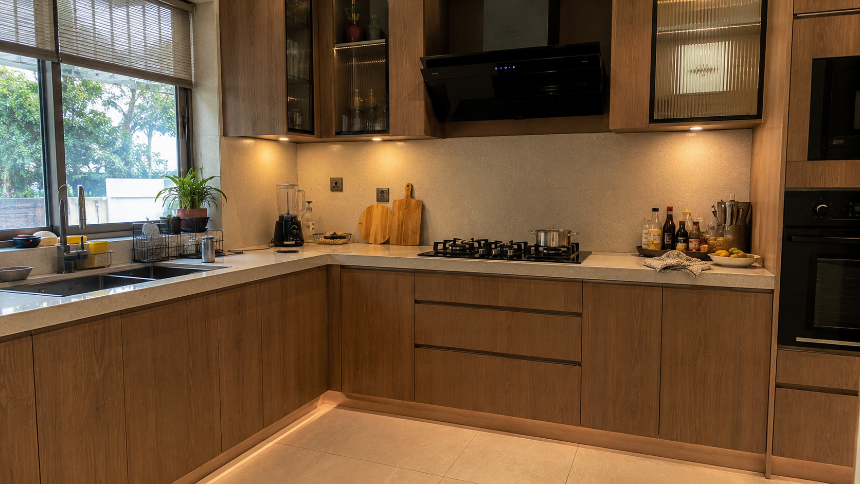U-Shaped Kitchen — Large Home